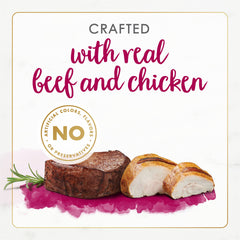 Fancy Feast étiquette et liste d’ingrédients mettant en avant l’absence d’additifs
