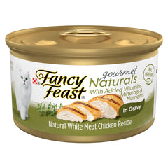 Fancy Feast boîte face montrant l'emballage et convenance pratique