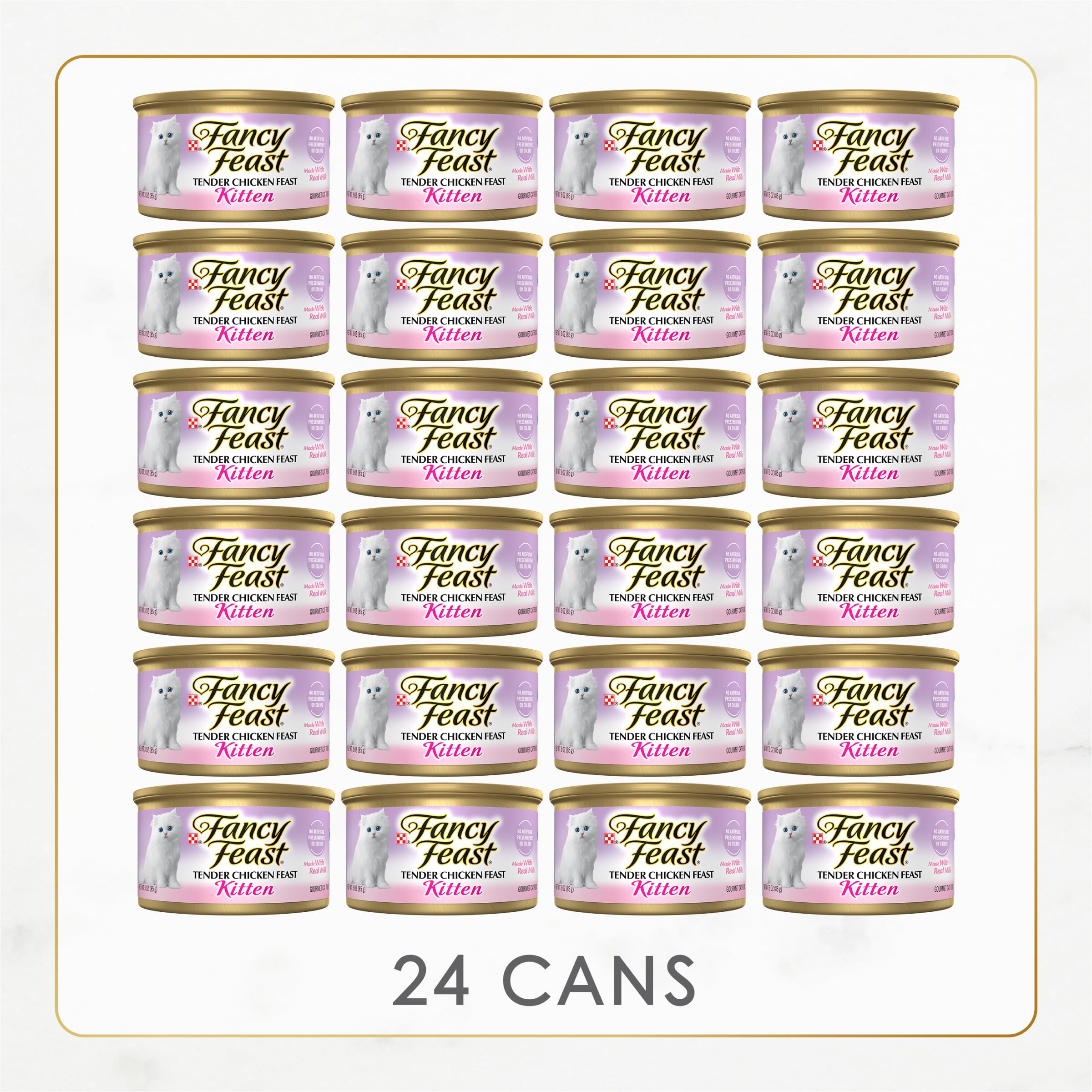Fancy Feast Purina chaton qui mange, favorise alimentation simple et plaisante