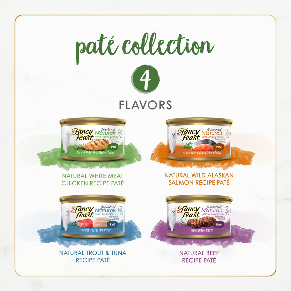 Fancy Feast Purina étiquette nutrition indiquant vitamines et minéraux