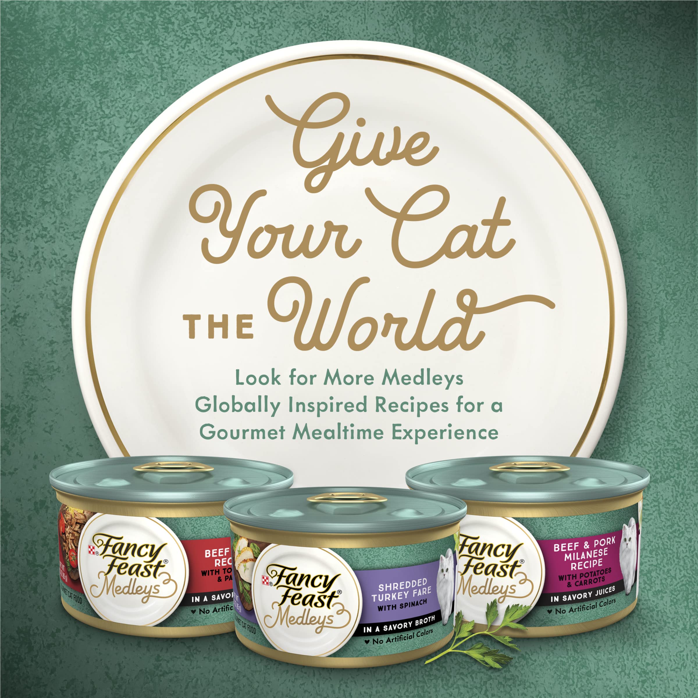 Fancy Feast Purina comparaison taille de la boîte pour repères