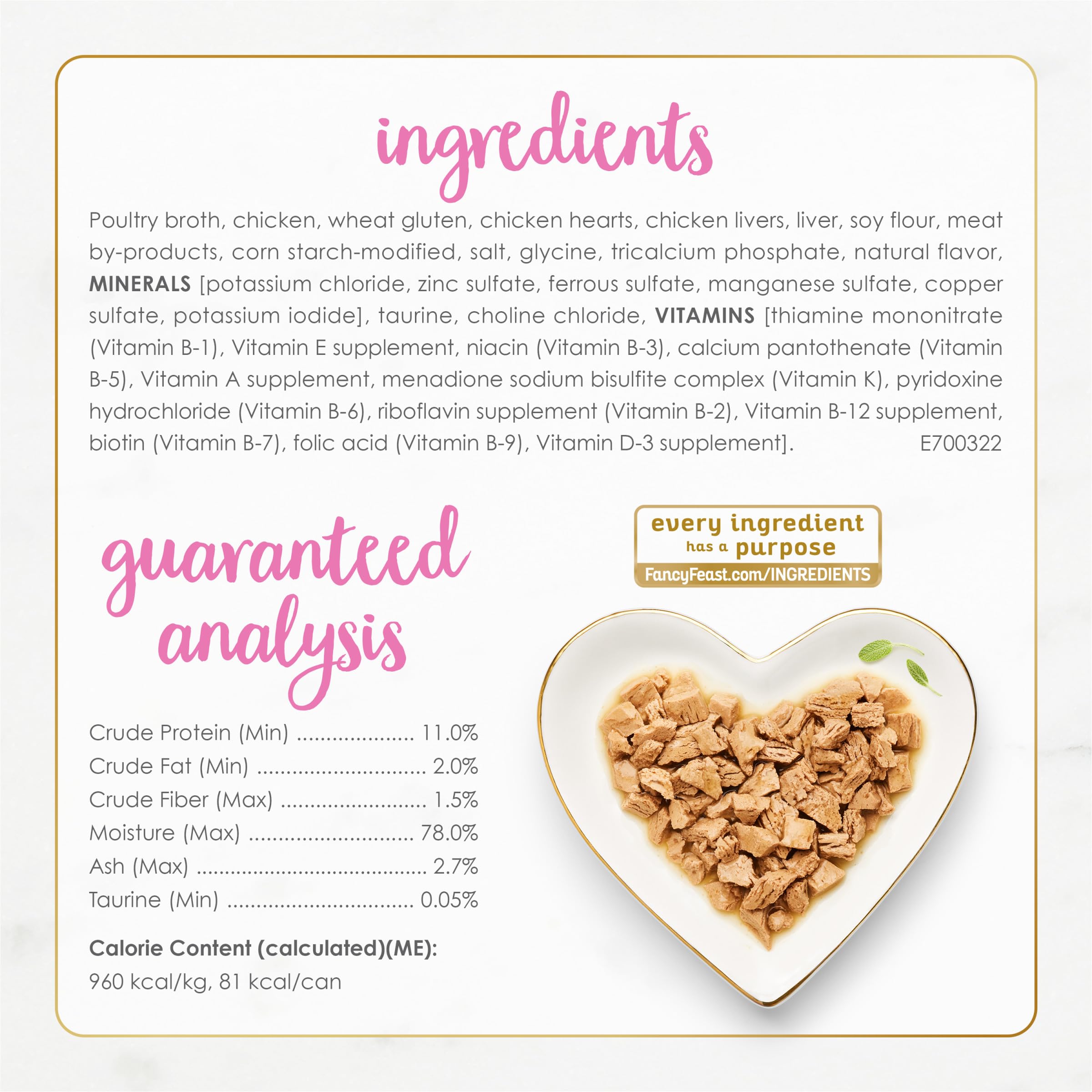 Fancy Feast Purina pack de 24 boîtes pour stockage longue durée pratique