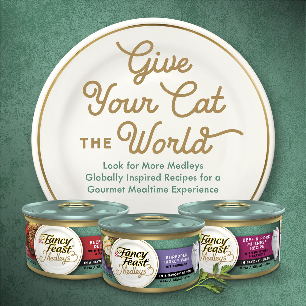 Fancy Feast multipack de 24 boîtes empilées, stock facile et économique