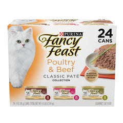 Fancy Feast Purina emballage avant montrant le pack durable et pratique