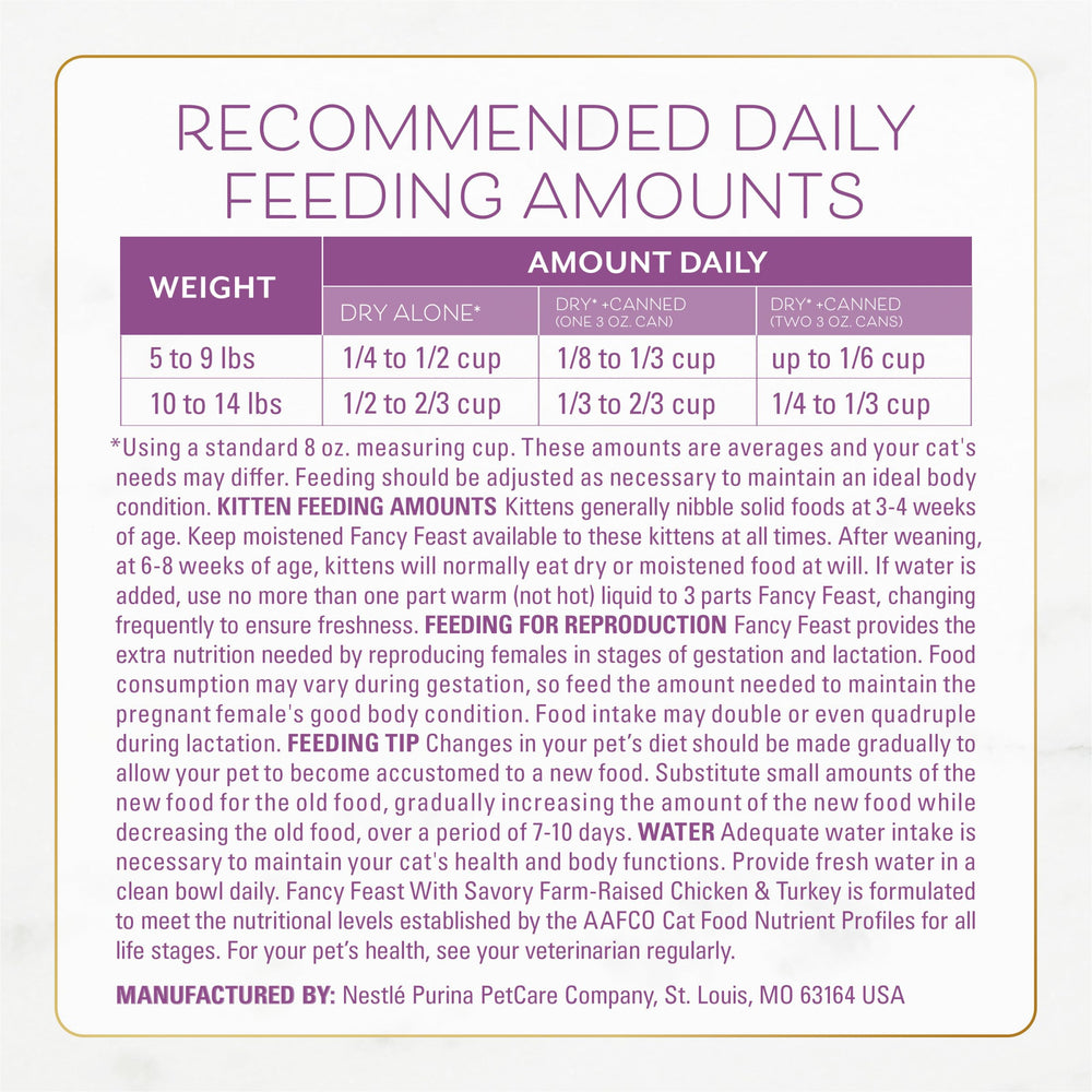 Fancy Feast Purina présentation lot de quatre pour économie et stockage