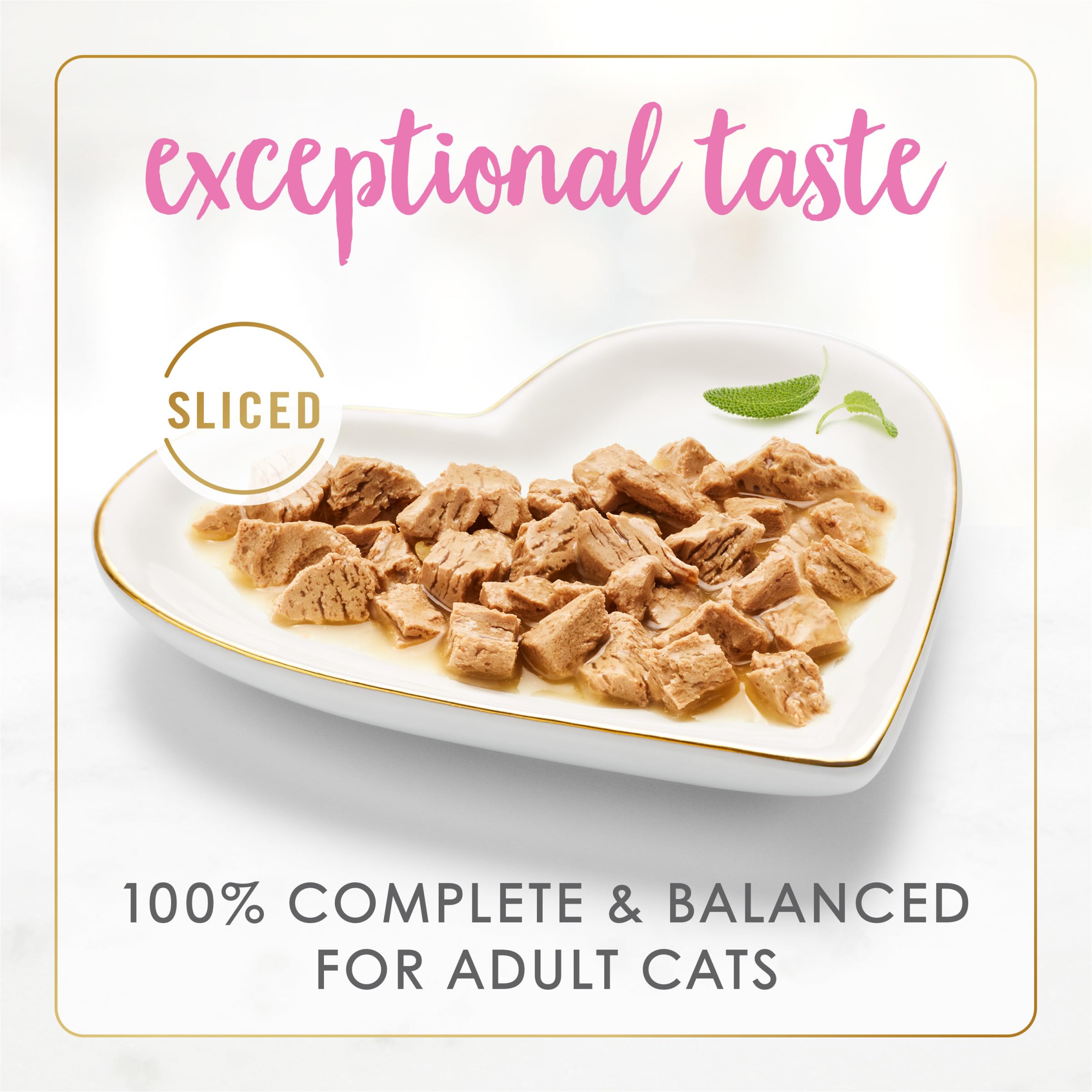 Fancy Feast Purina gros plan sur la texture et tendreté des morceaux