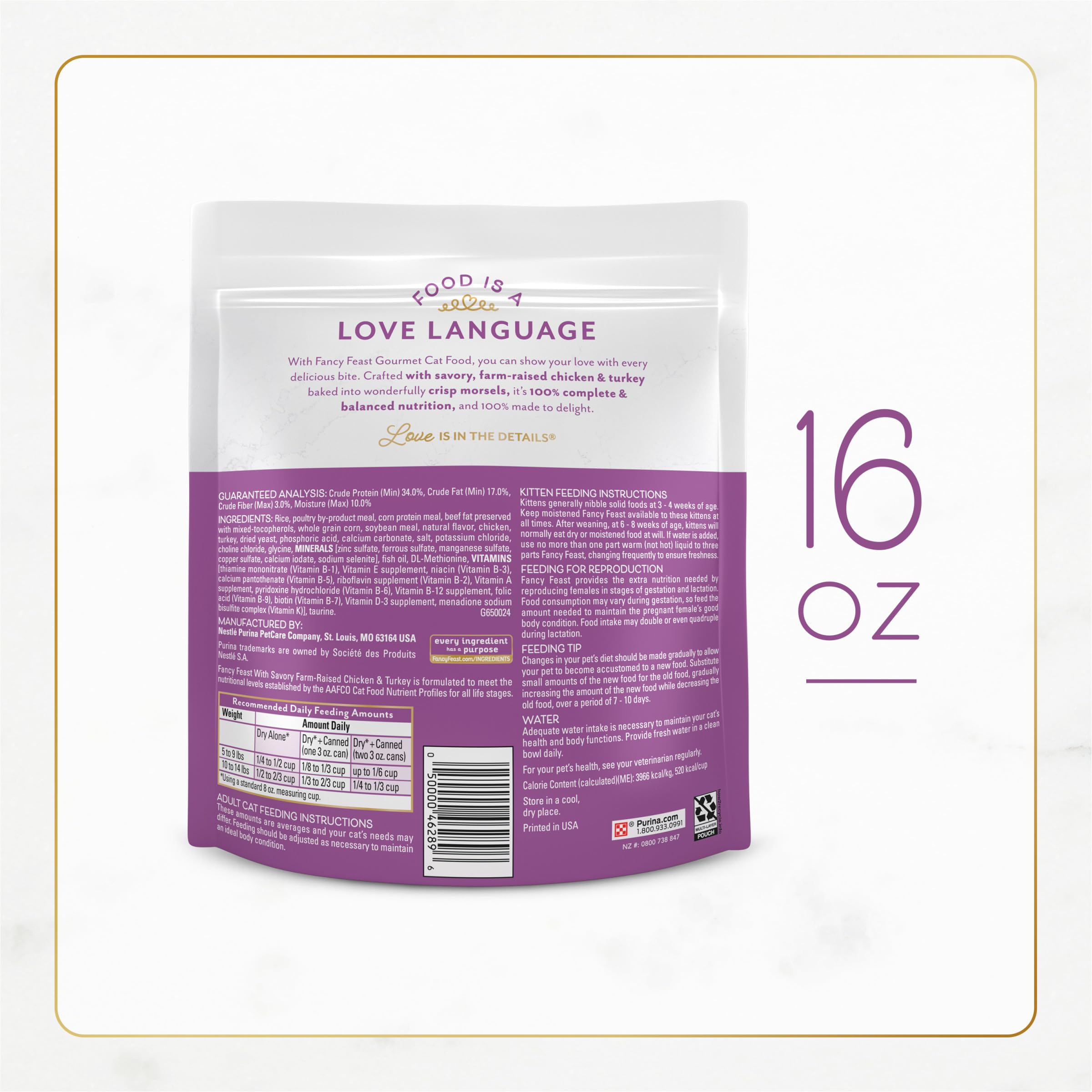 Fancy Feast Purina zoom sur nappage met en avant goût rehaussé