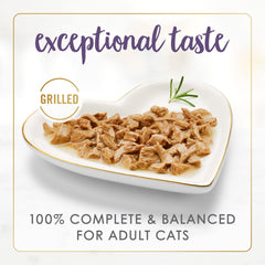 Fancy Feast sauce brillante soulignant la texture et l’appétence