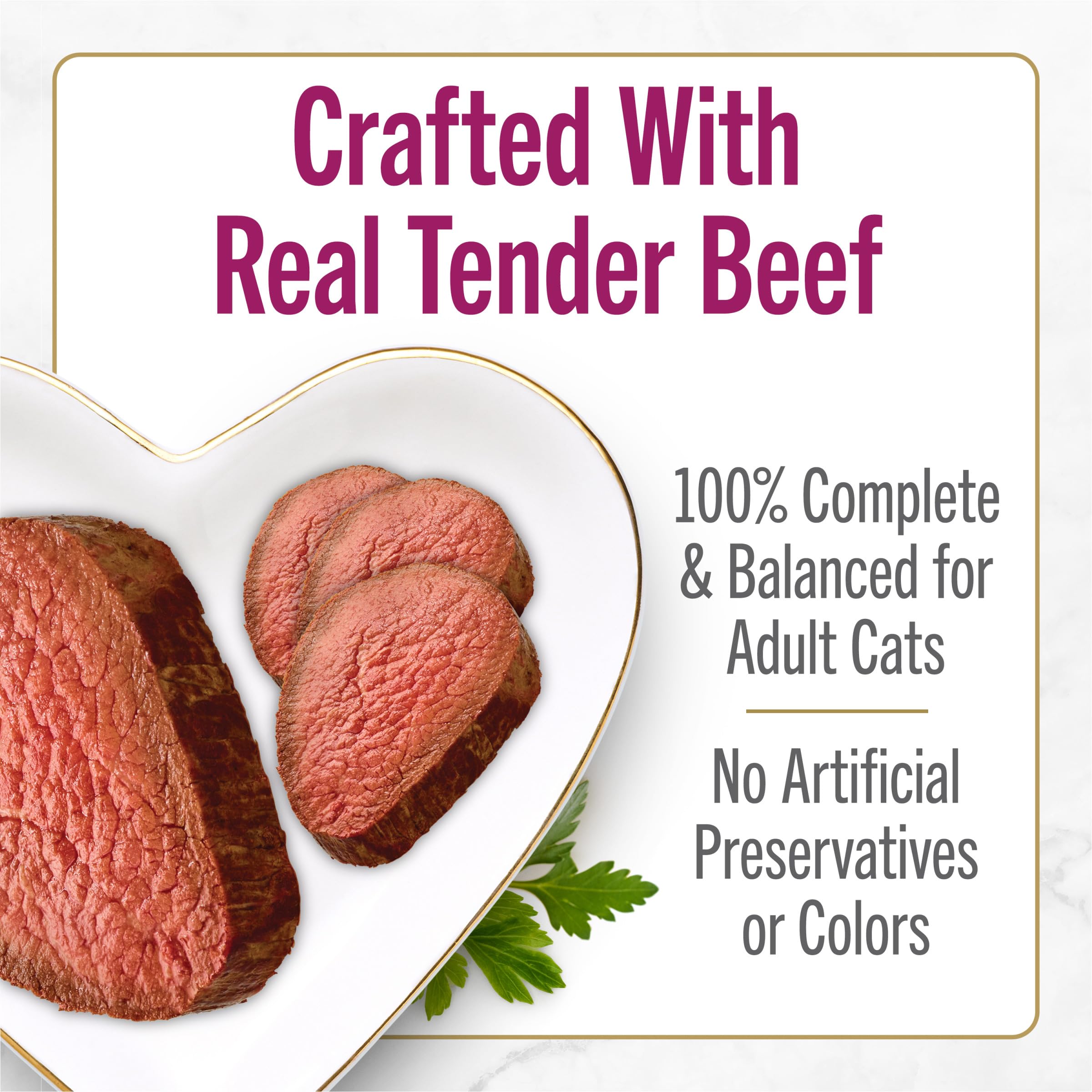 Fancy Feast texture montrant bœuf tendre et carottes pour appétence