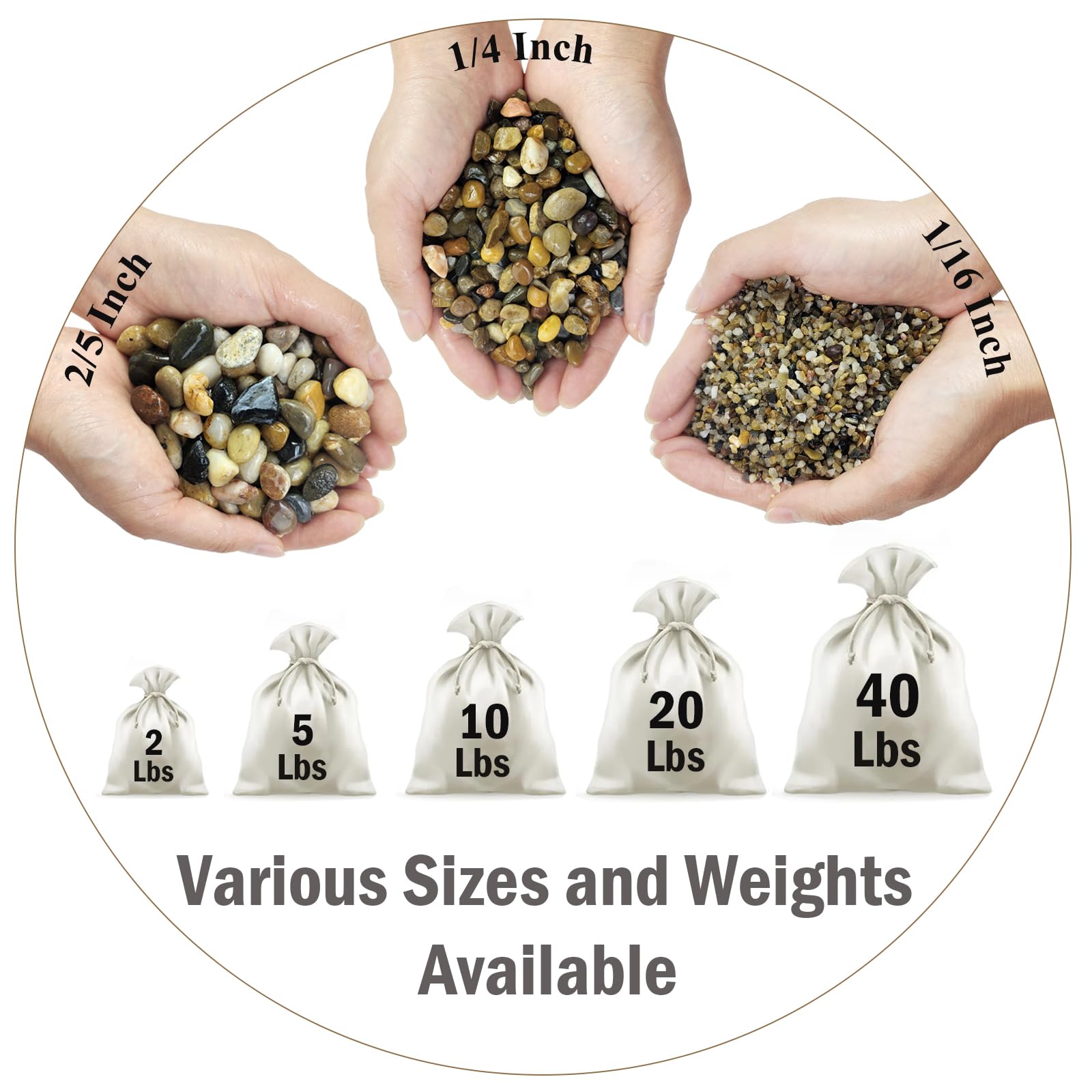 FANTIAN gros plan sur texture des galets avec finition polie pour esthétique