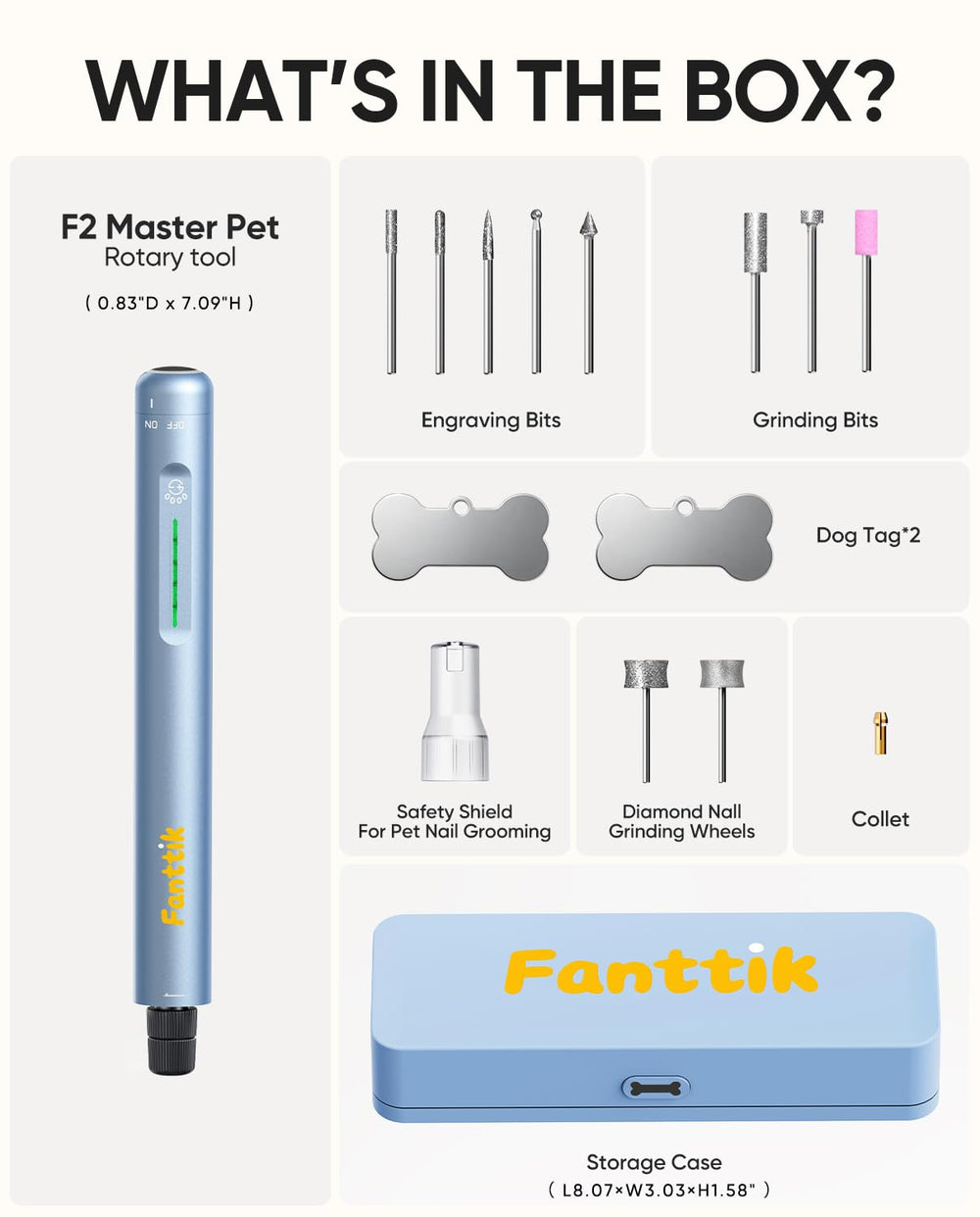 Fanttik F2 témoin batterie indiquant charge et avertissement faible