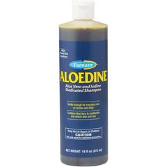Farnam Aloedine flacon 473 ml vu de face montrant l'étiquette et usage facile