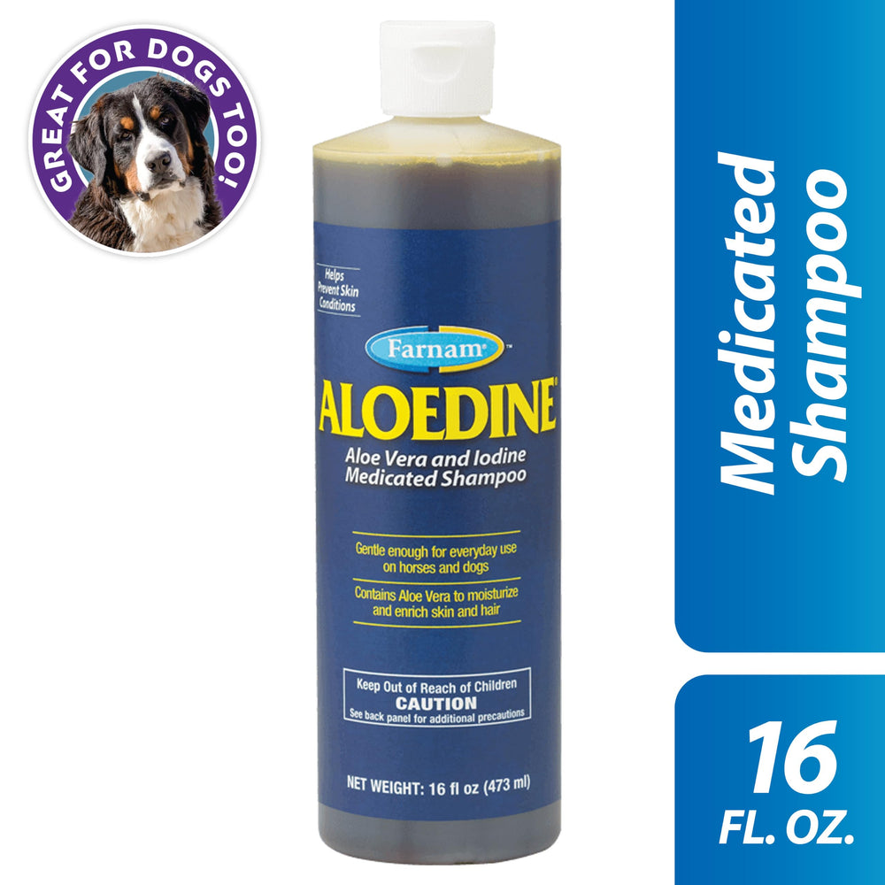 Farnam Aloedine mousse riche sur pelage illustrant nettoyage et hydratation