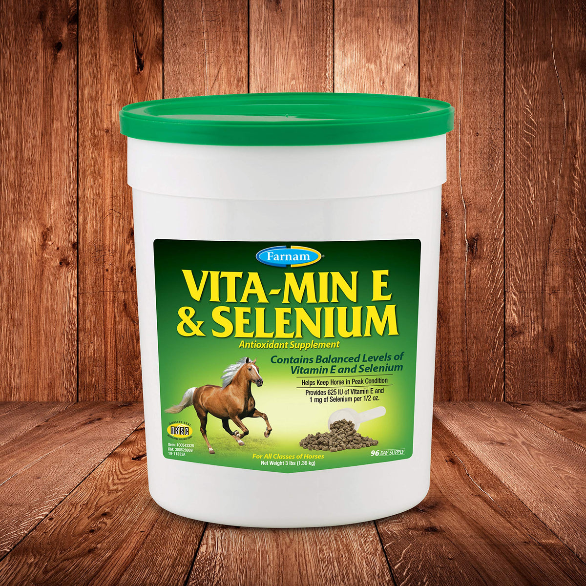 Farnam boîte 3 lb montrant l'étiquette et bénéfice nutritionnel