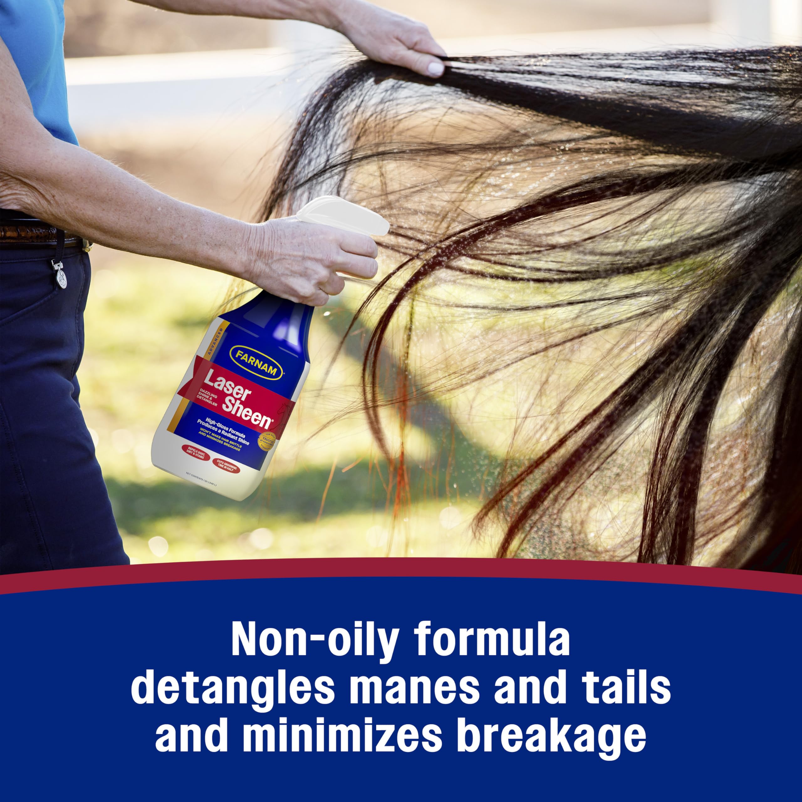 Farnam spray sur poil long pour brillance et maniabilité