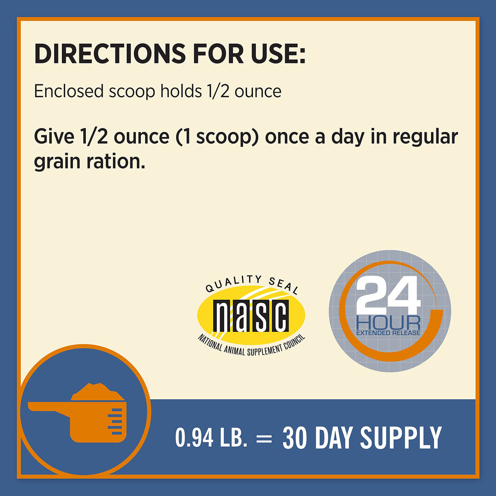 Administration quotidienne Farnam MaxFlex XR mélangée dans la ration