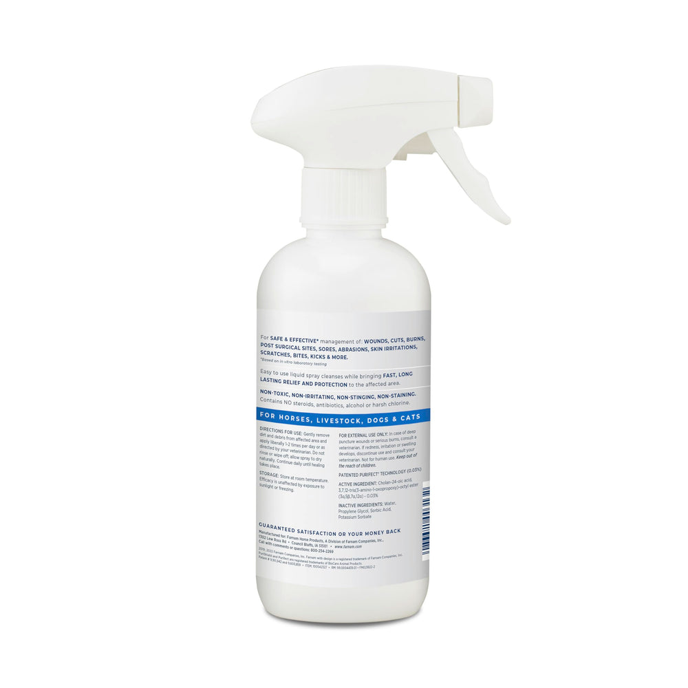 Farnam Purishield appliqué sur différentes zones du pelage pour polyvalence