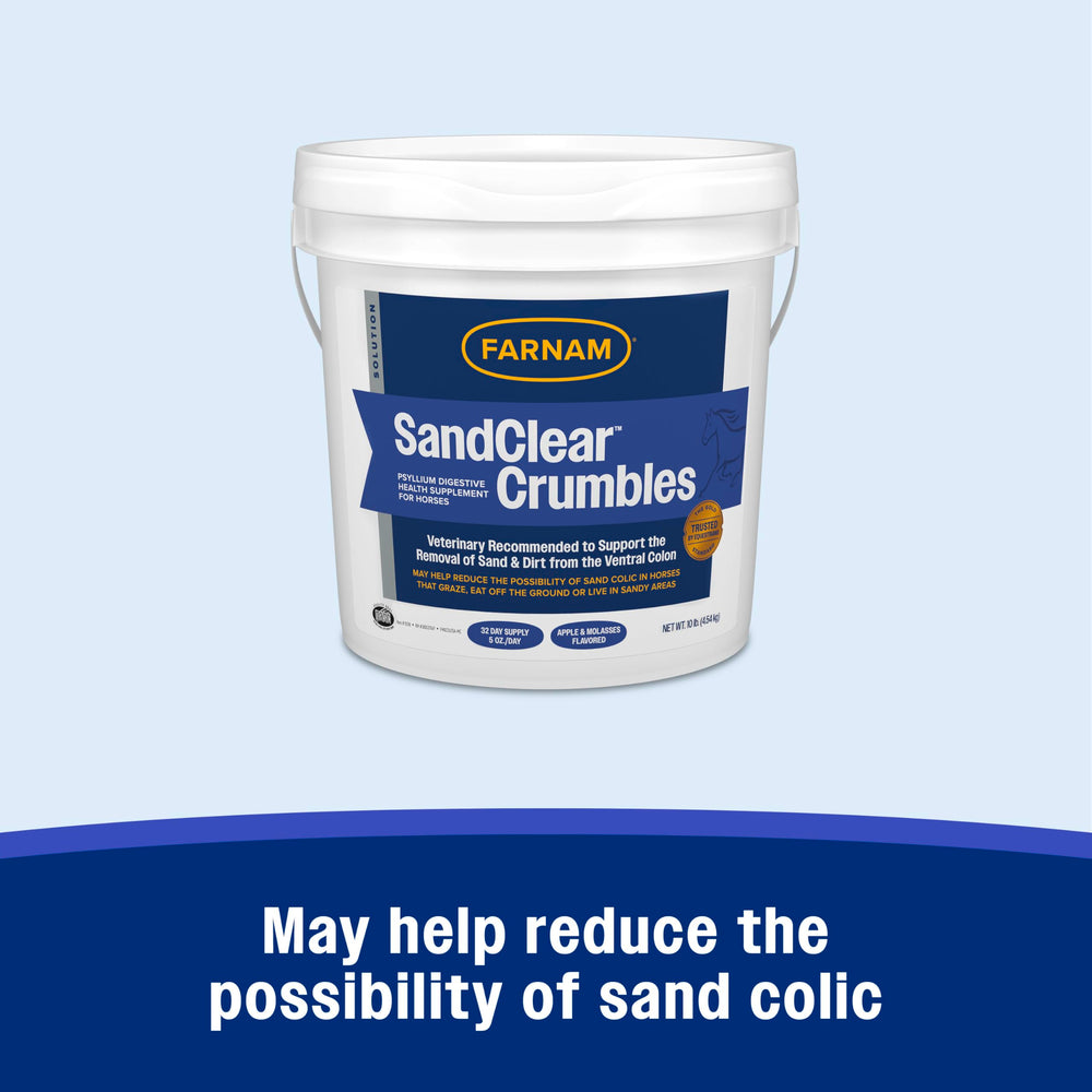 Cuillère doseuse de 5 oz avec Farnam SandClear démontrant le dosage quotidien simple