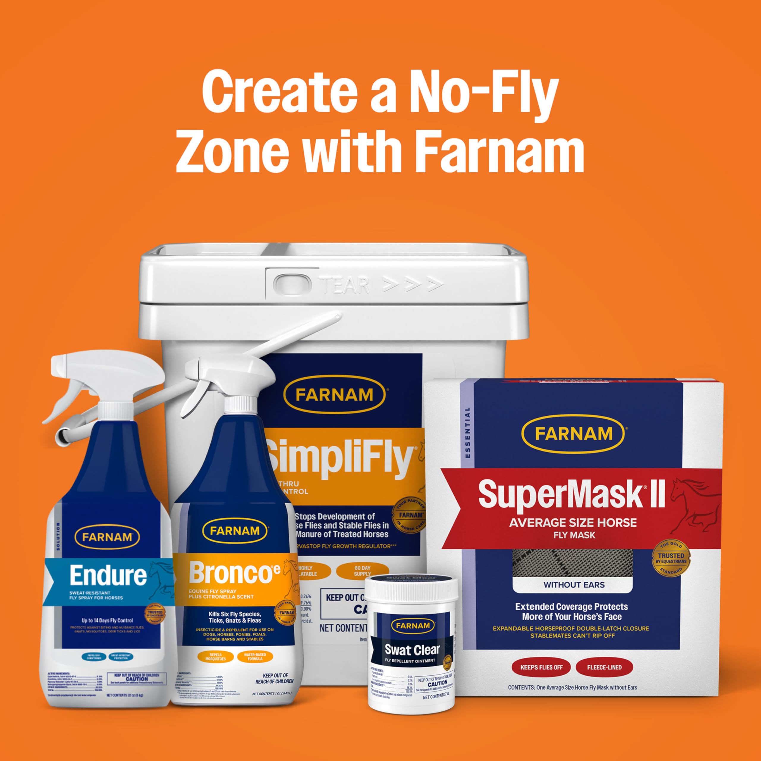 Farnam SuperMask II fermeture double sous la mâchoire offrant maintien sûr
