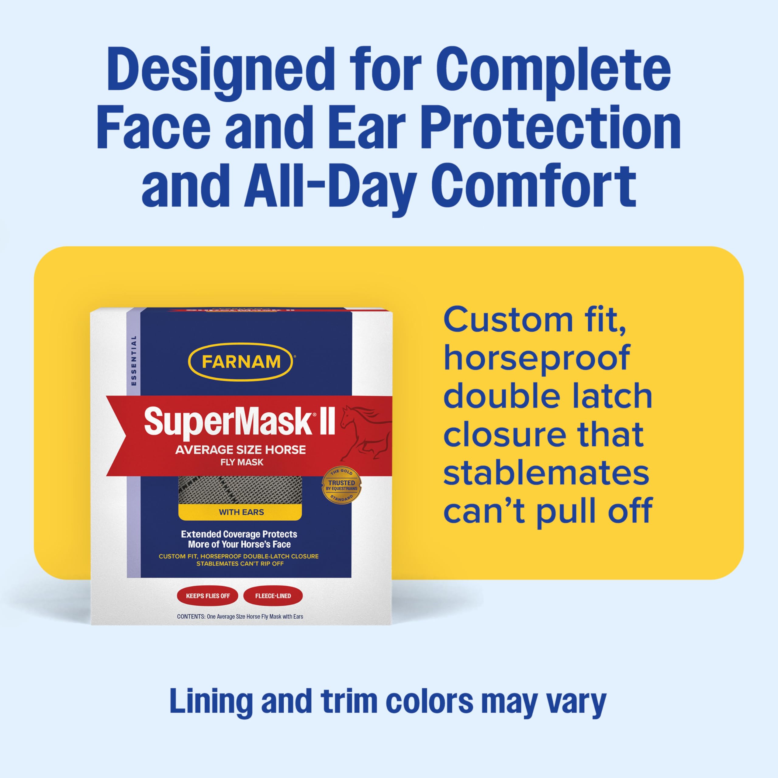 Farnam SuperMask II gros plan du maillage respirant et résistant UV
