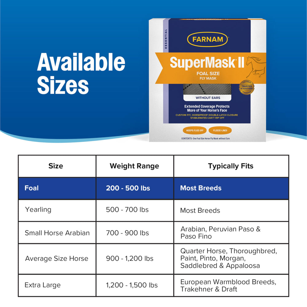 Farnam SuperMask II porté au pré pour protection anti-mouches