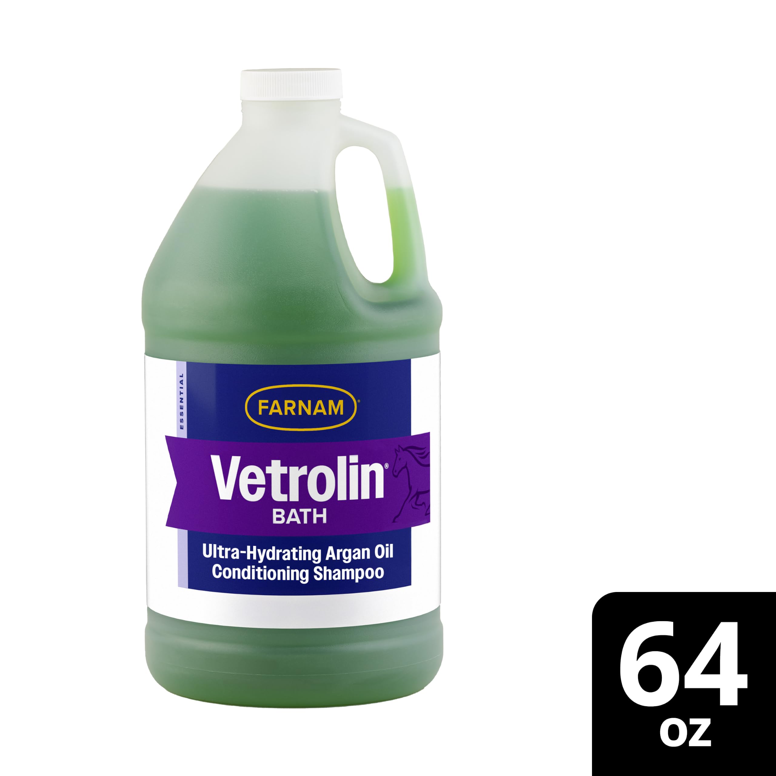 Pompe distributeur Farnam Vetrolin Bath facilitant dosage et application