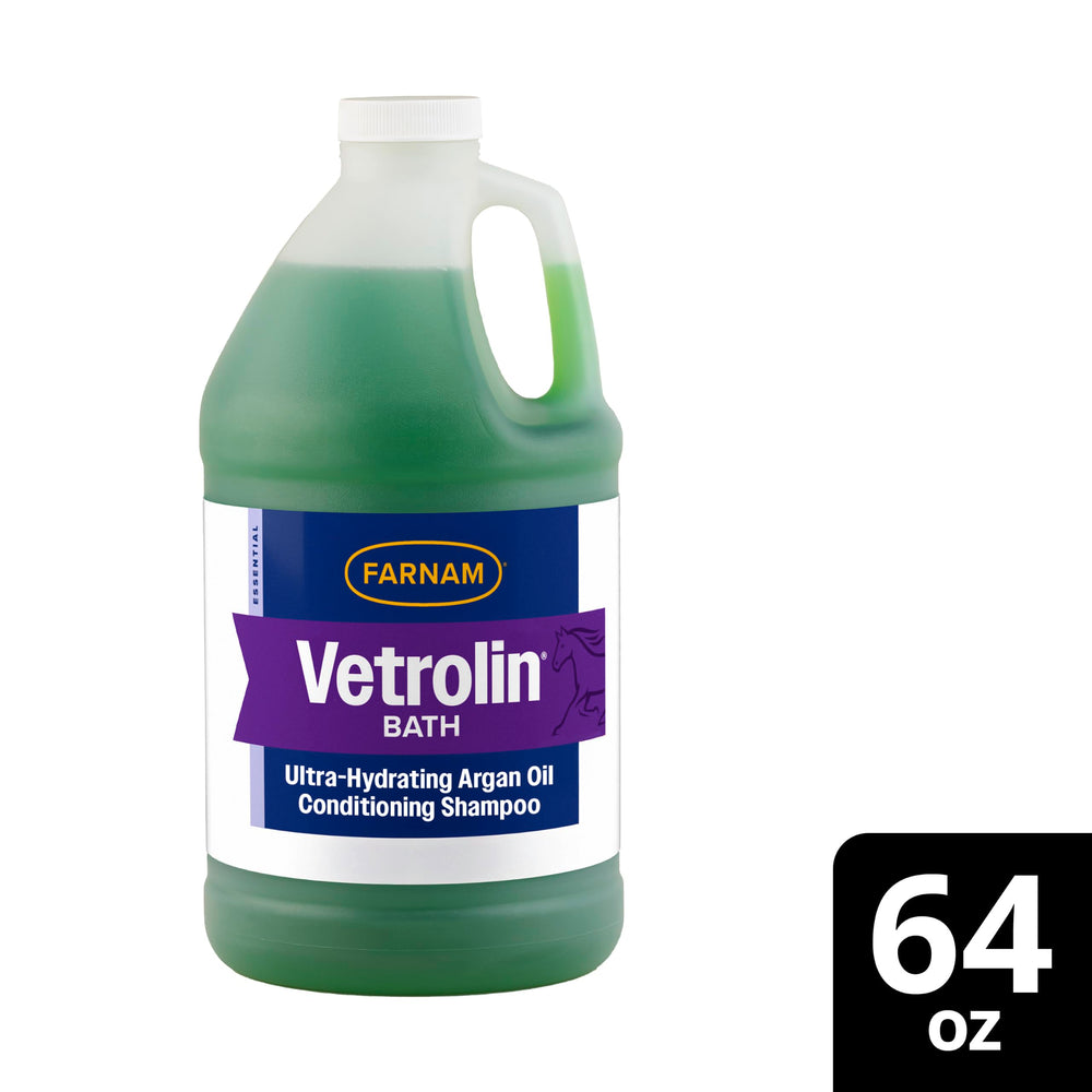 Pompe distributeur Farnam Vetrolin Bath facilitant dosage et application