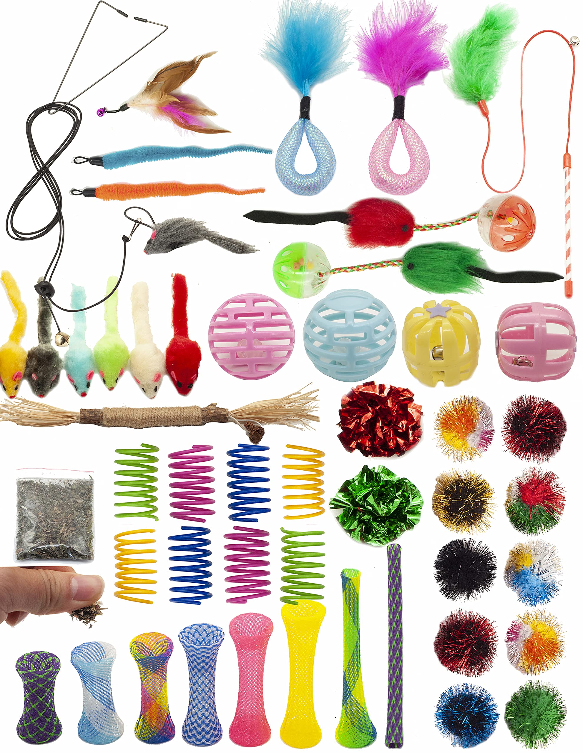 Fashion's Talk packaging avant montrant 50 jouets pour divertir plusieurs chats