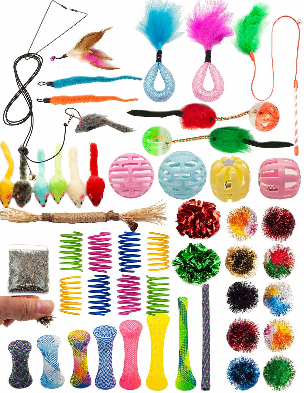 Fashion's Talk packaging avant montrant 50 jouets pour divertir plusieurs chats