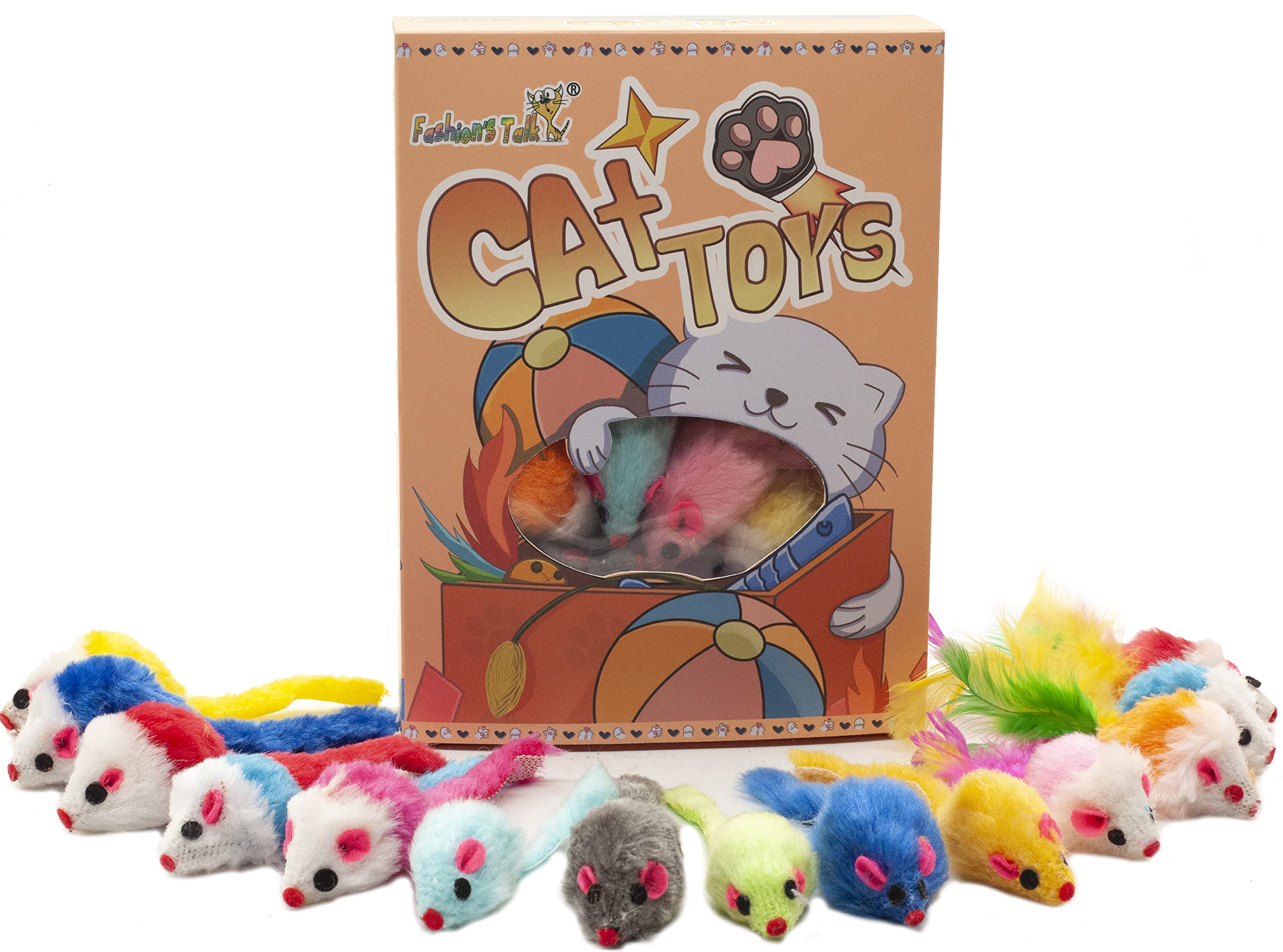 Fashion's Talk groupe de souris étalées, stimulation multiple pour chat