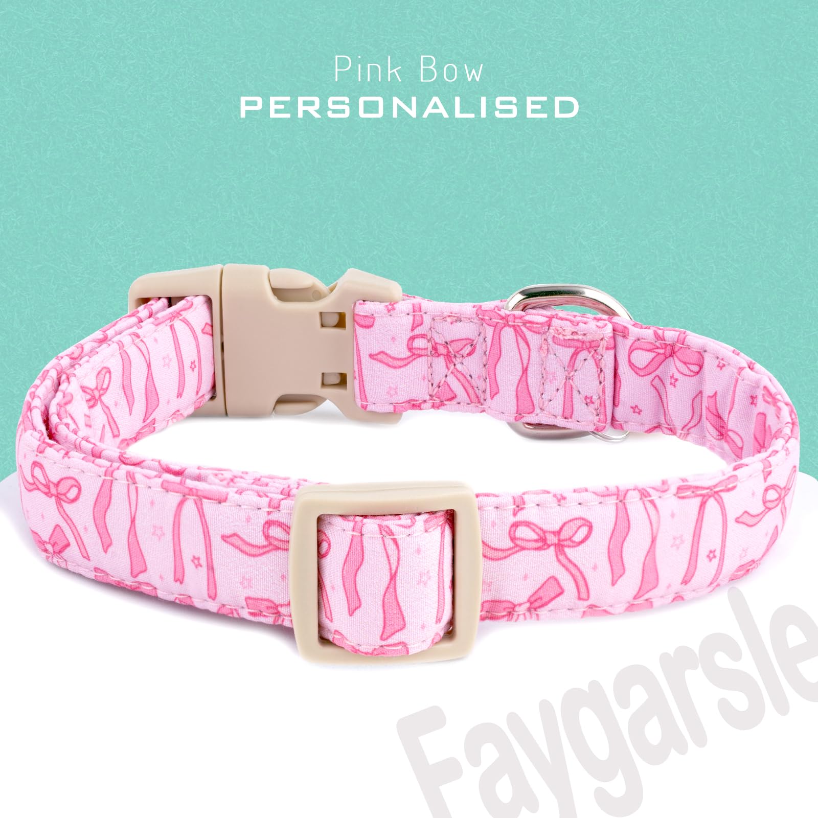 Faygarsle nœud rose gros plan montrant le motif féminin