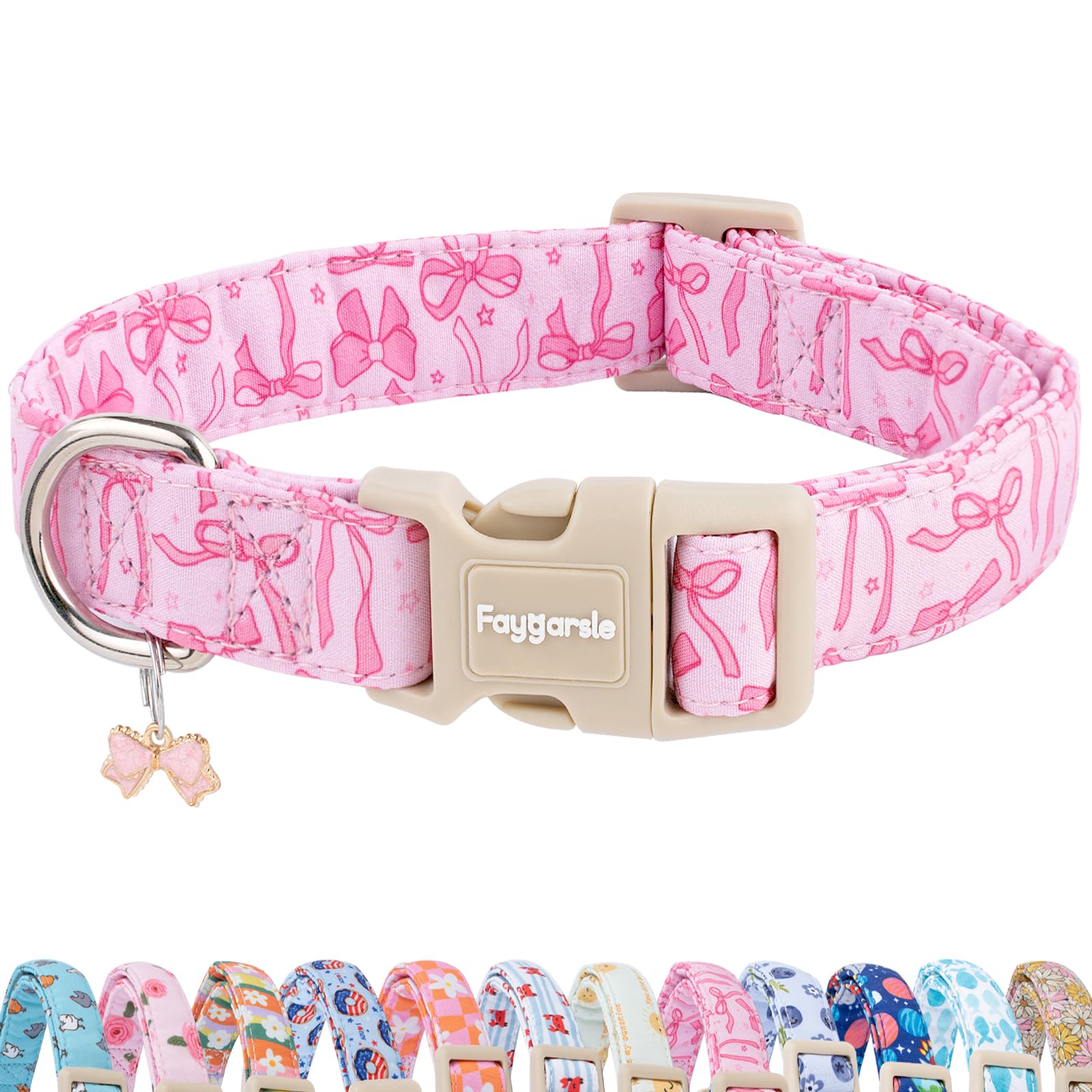 Faygarsle collier rose face avant élégant pour promenades