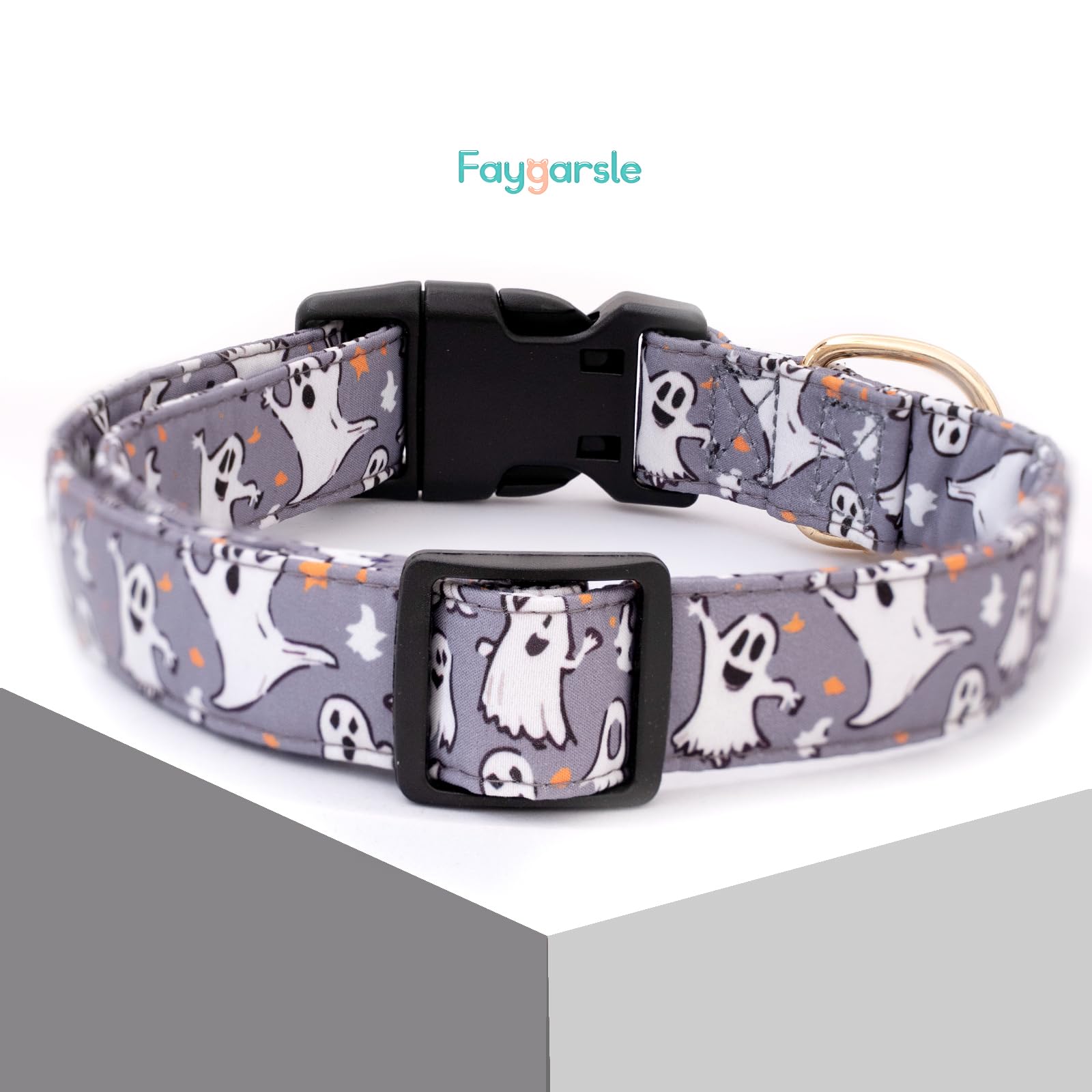 Faygarsle gros plan tissu en coton montrant motif fantômes et douceur