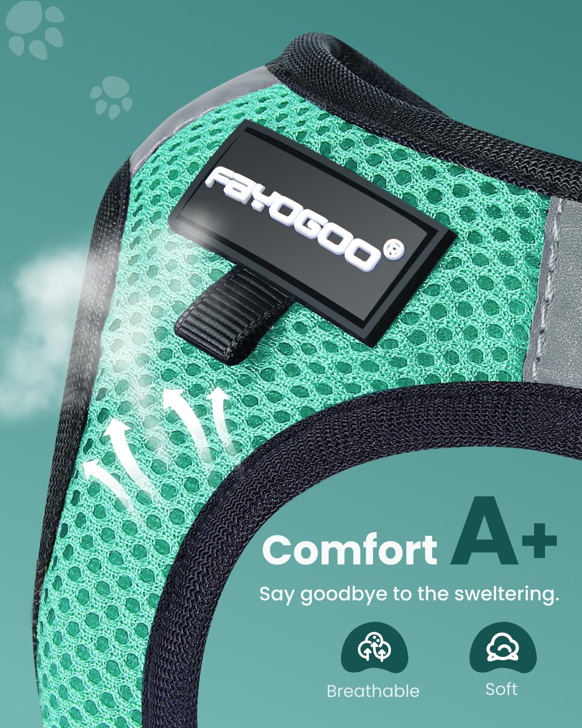 FAYOGOO gros plan maille respirante, confort et circulation d'air