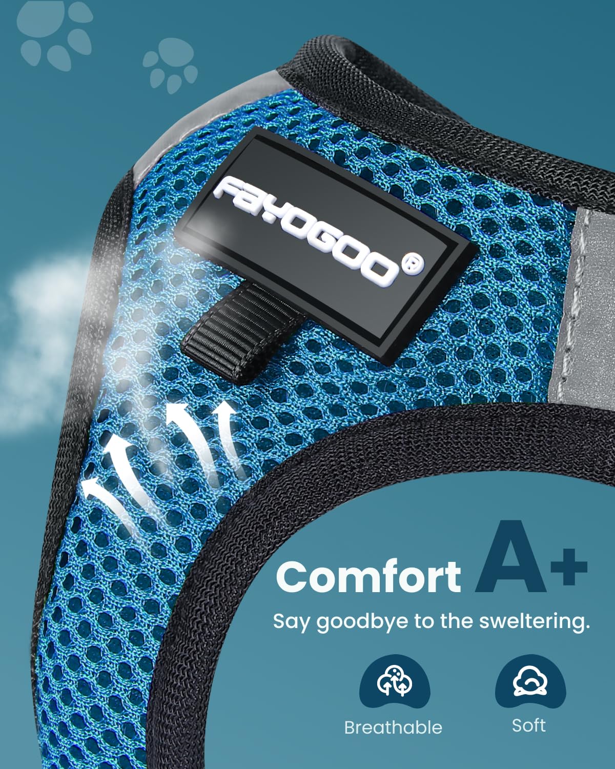 FAYOGOO gros plan boucle et velcro renforcé pour sécurité antievasion