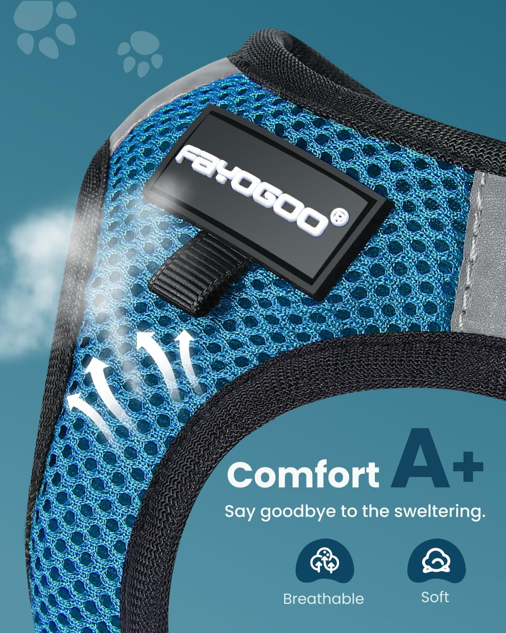 FAYOGOO gros plan boucle et velcro renforcé pour sécurité antievasion