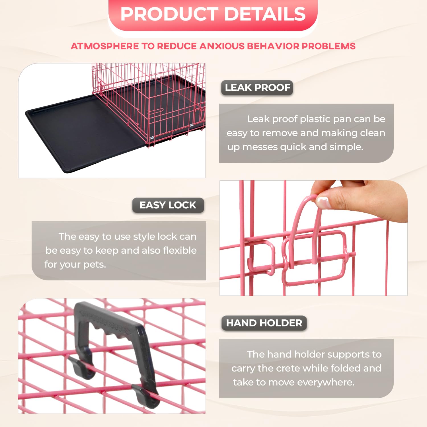 FDW cage en situation avec chiot confortable et transportable