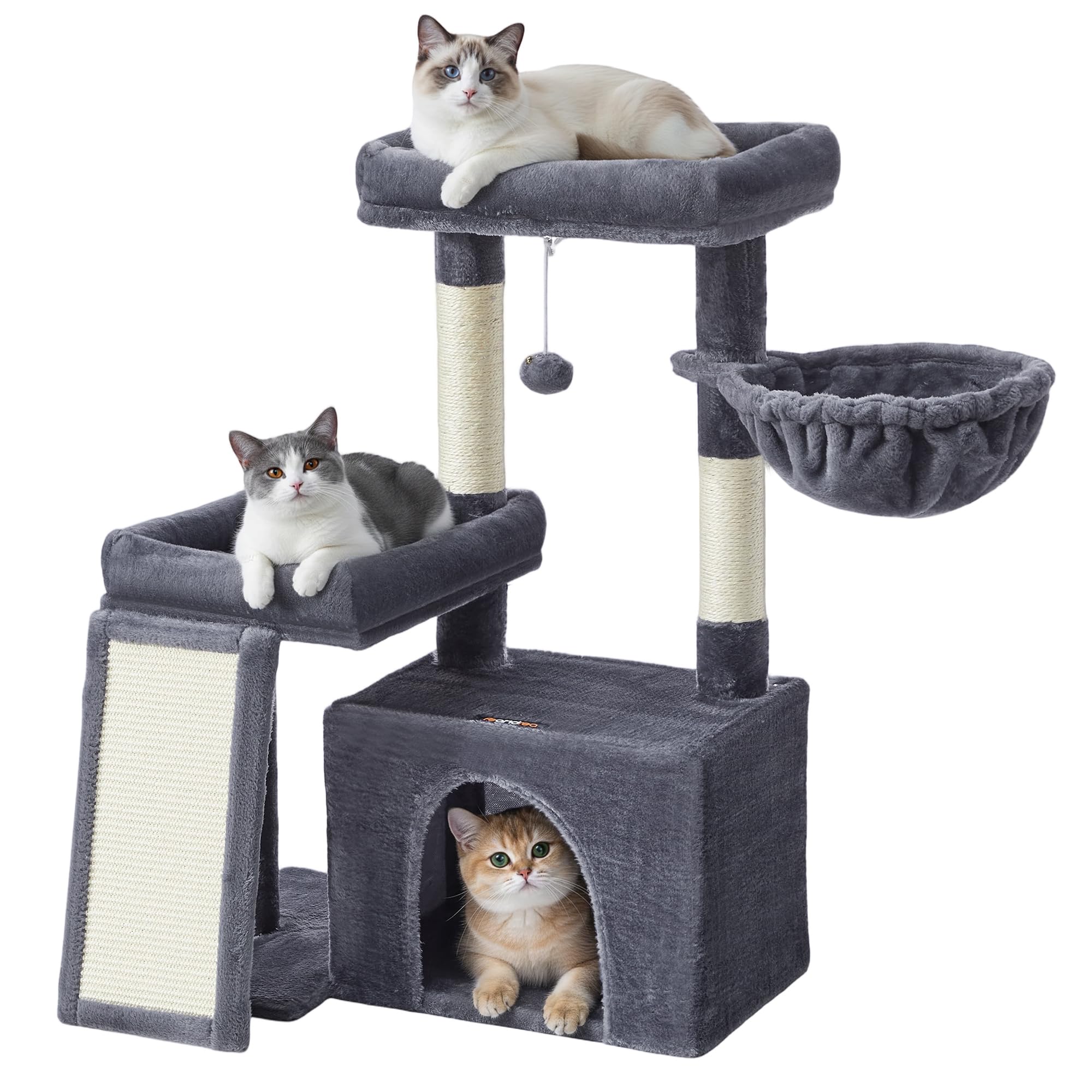 FEANDREA arbre à chat vue d'ensemble compact pour plusieurs chats