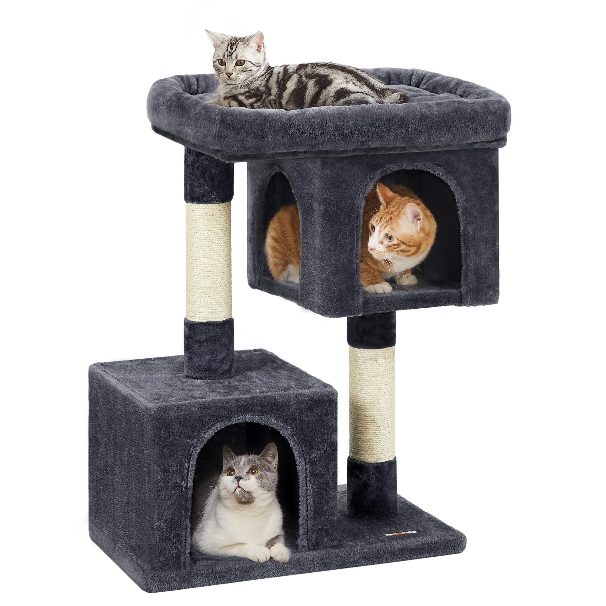 FEANDREA arbre à chat vue de face montrant stabilité et design compact
