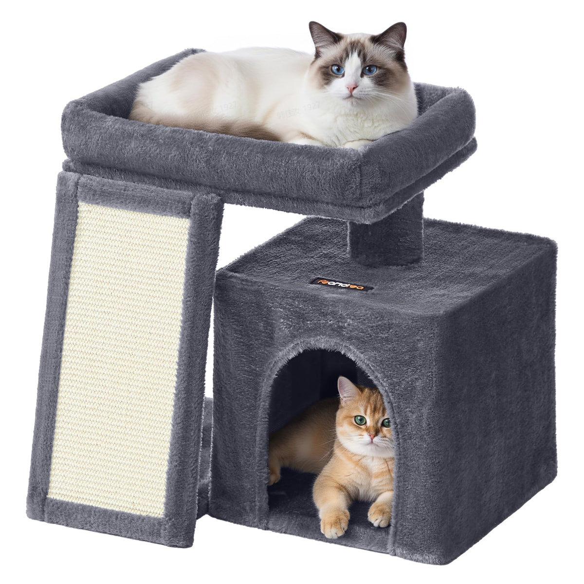 FEANDREA vue de face de l'arbre à chat montrant stabilité et design