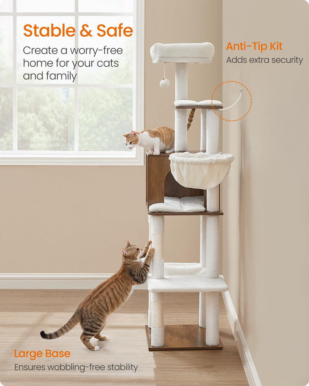 FEANDREA arbre à chat dans salon élégant intégration décor facile