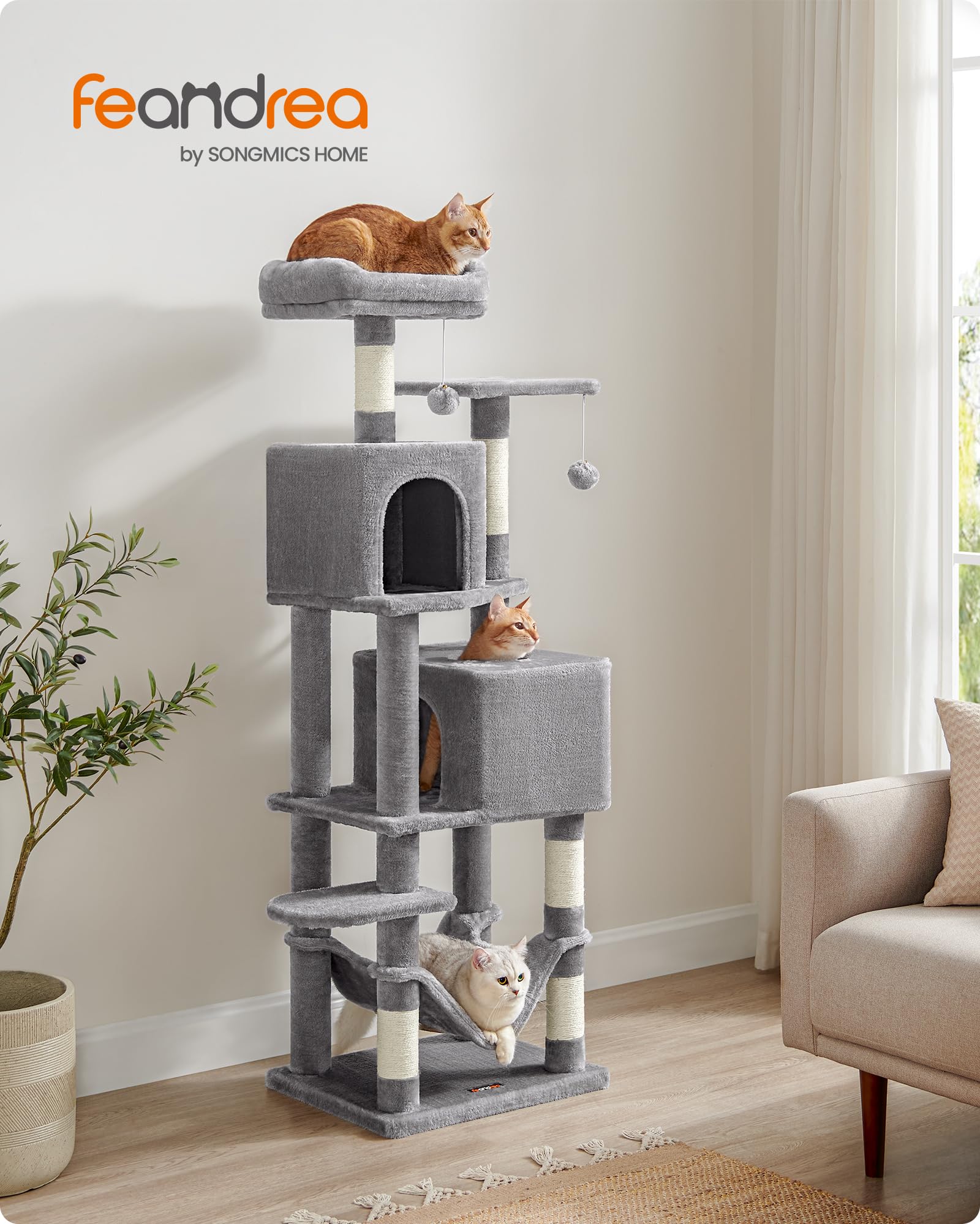 FEANDREA perchoir supérieur offrant point d'observation confortable pour chats