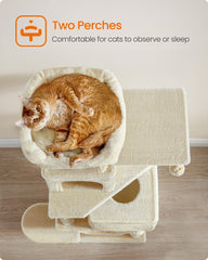 feandrea perchoir supérieur avec coussin, point d'observation élevé pour chats