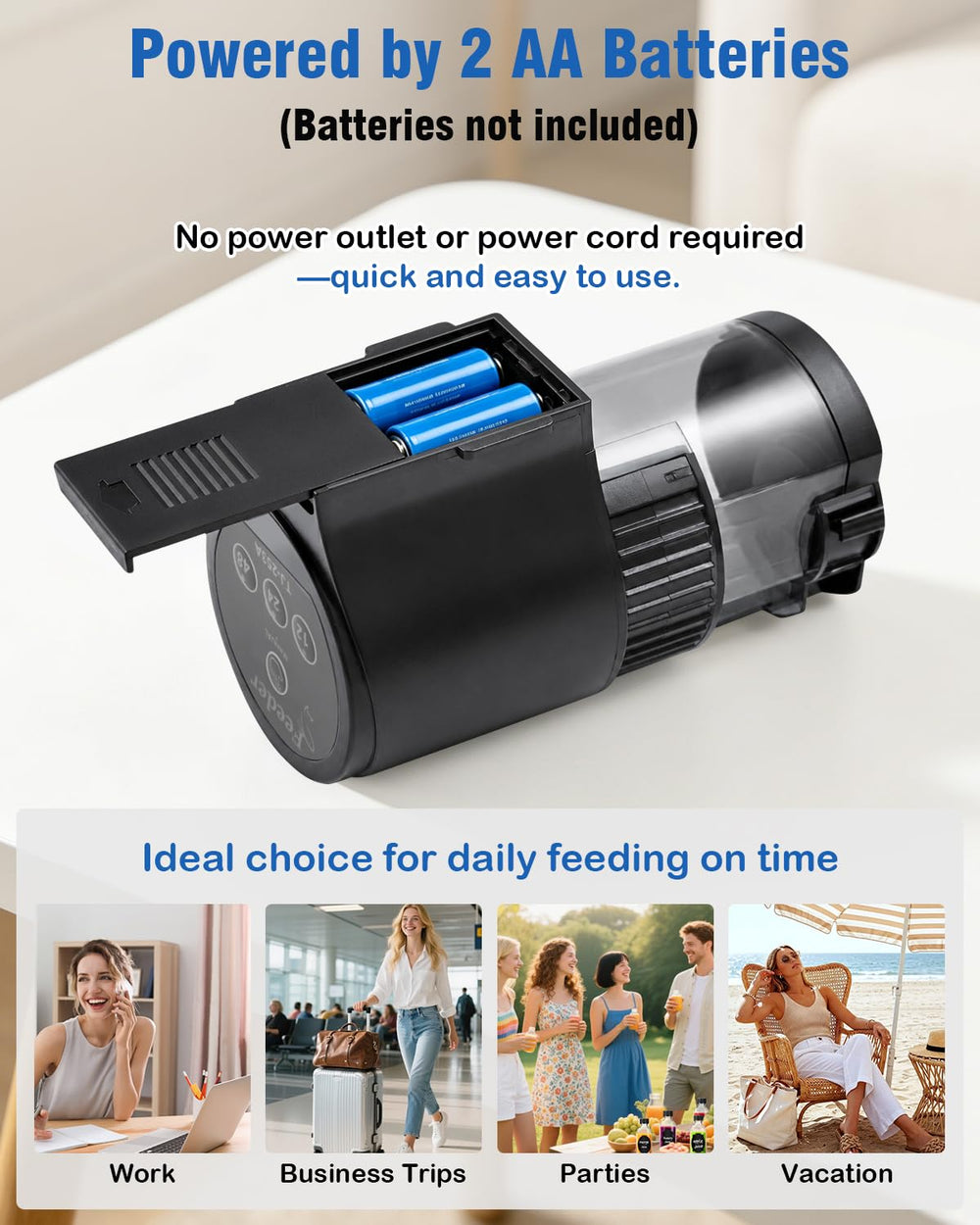 FEDOUR installé sur couvercle d'aquarium illustrant usage quotidien fiable