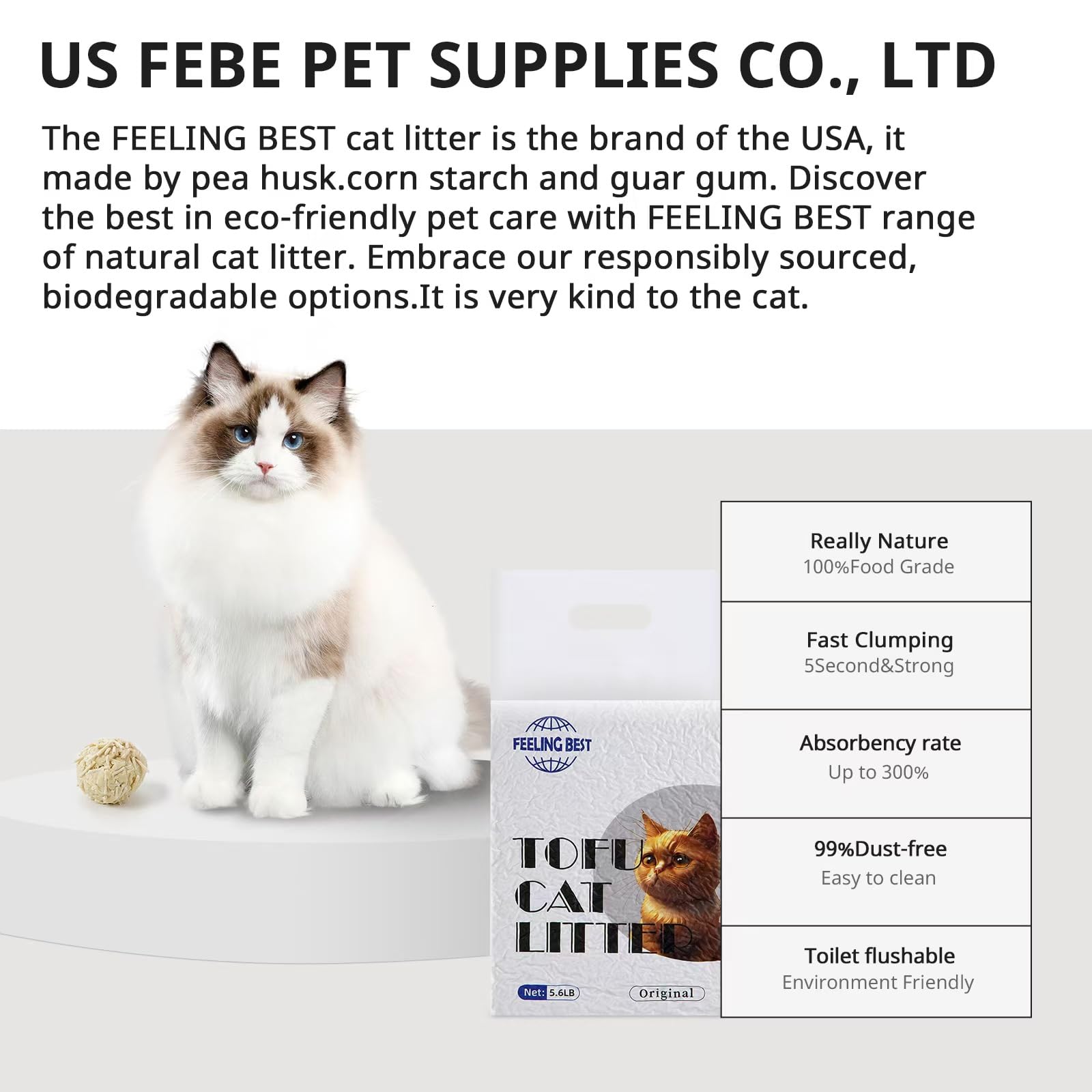 FEELING BEST comparaison taille main montrant granulés compacts et maniables