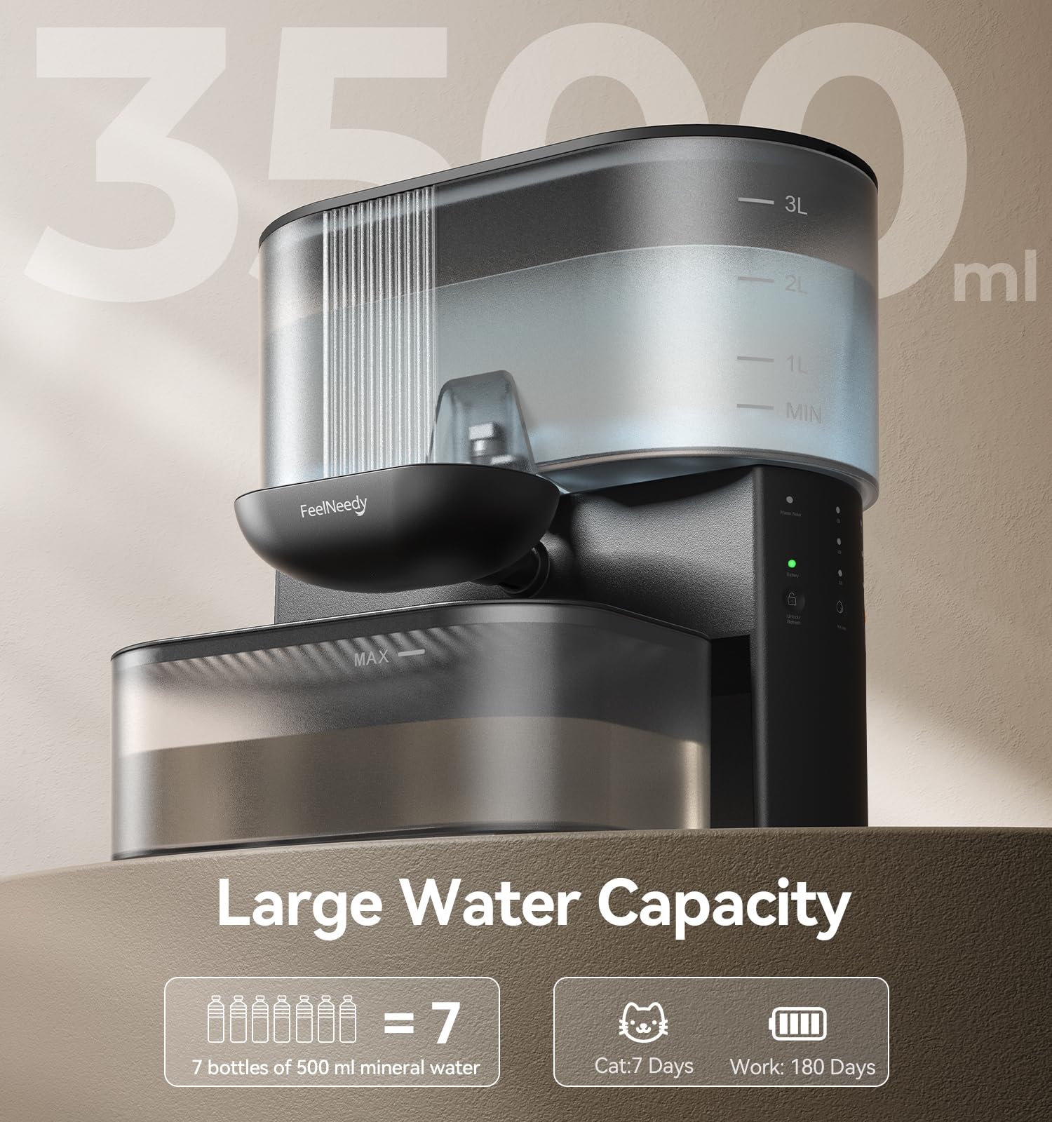 FEELNEEDY chat buvant pour confort d'hydratation et usage quotidien