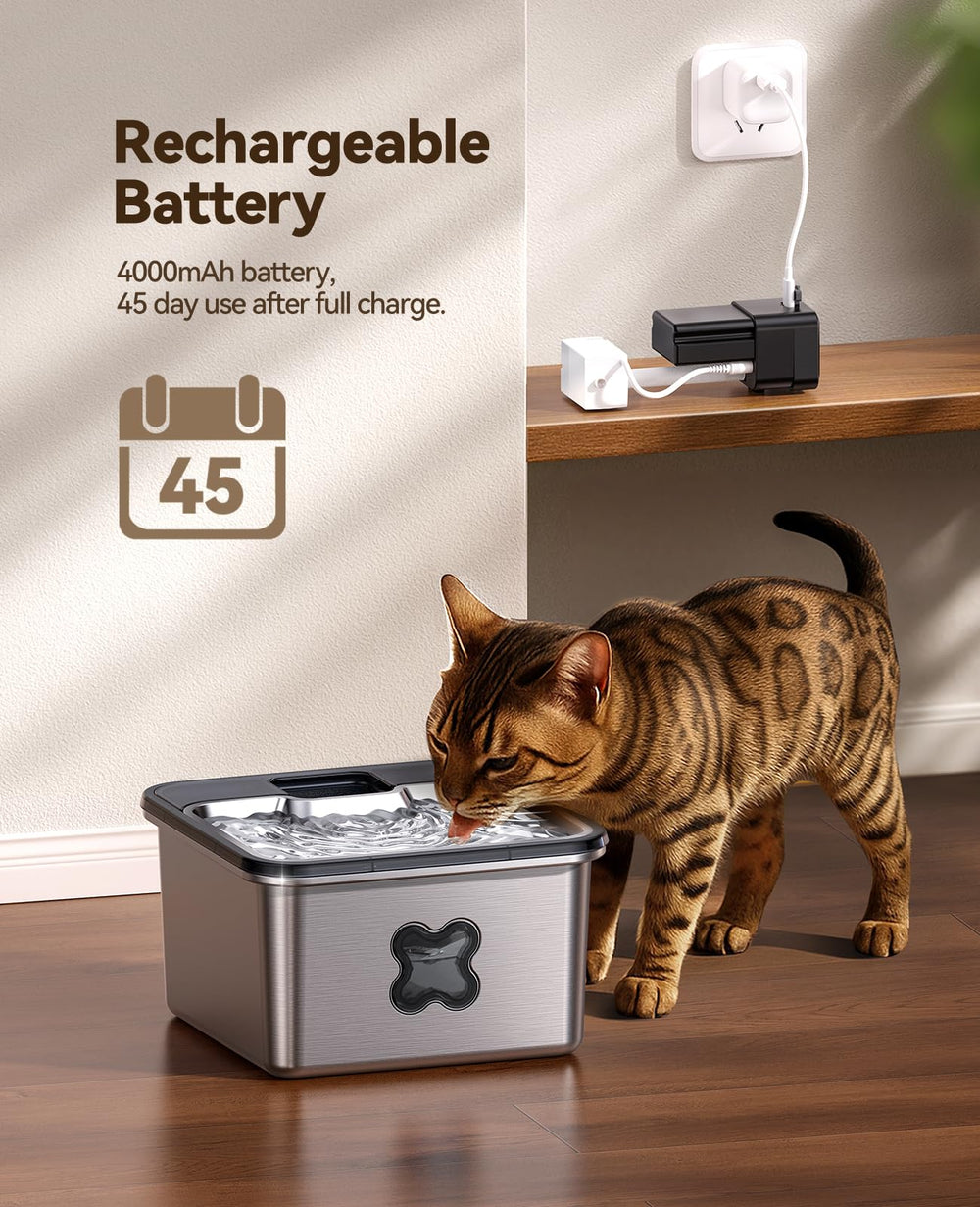 FEELNEEDY capteur activant l'eau quand le chat approche, encouragement à boire