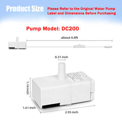 Fehugjue DC200 installée dans une fontaine pour un flux d'eau constant