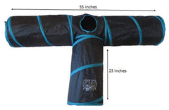 Feline Ruff tunnel en usage avec chat encourageant course et cachette