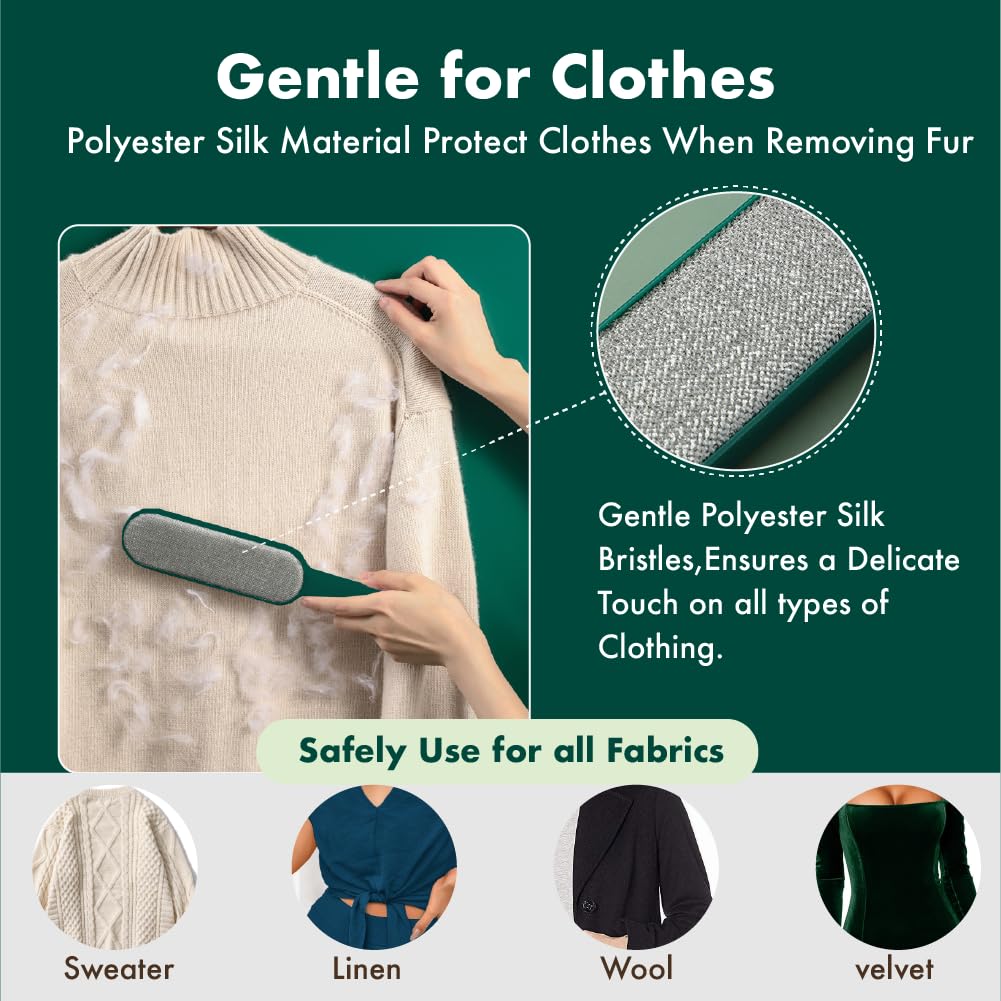 FelineFun brosse utilisée sur une chemise pour un résultat sans peluche